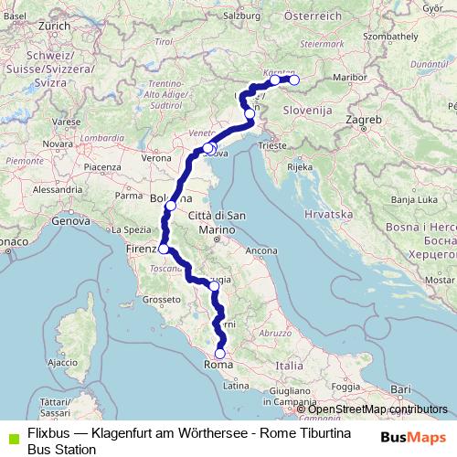 Flixbus bus Line Map