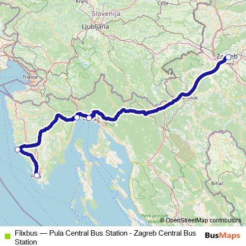 Flixbus bus Line Map