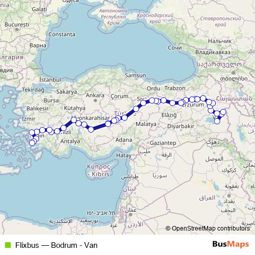 Flixbus bus Line Map