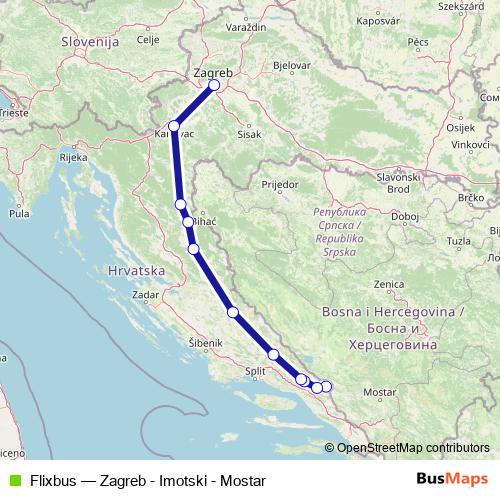 Flixbus bus Line Map