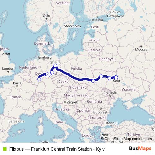 Flixbus bus Line Map