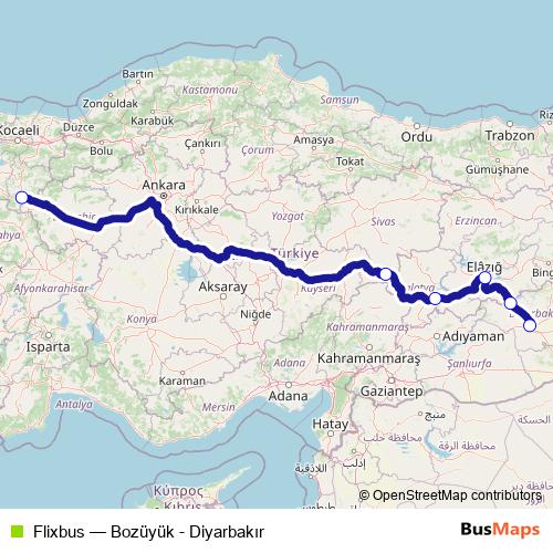 Flixbus bus Line Map