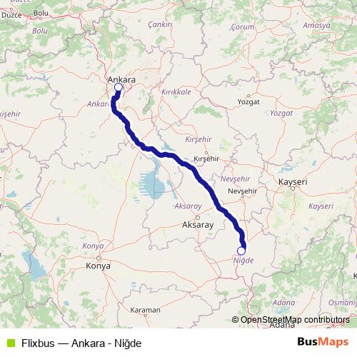 Flixbus bus Line Map
