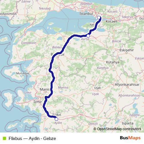 Flixbus bus Line Map
