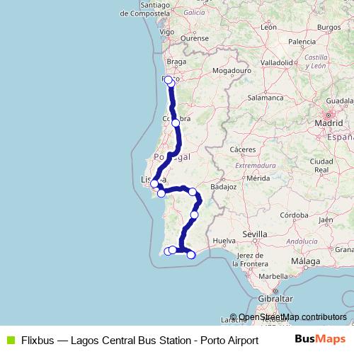 Flixbus bus Line Map