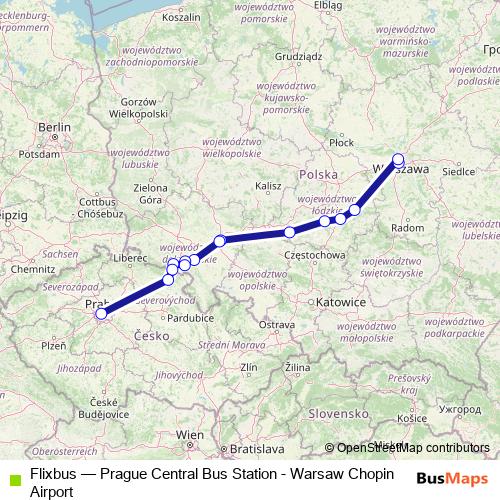 Flixbus bus Line Map