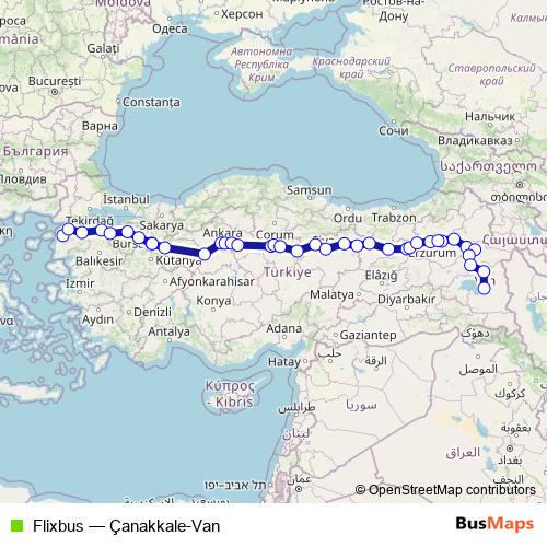 Flixbus bus Line Map