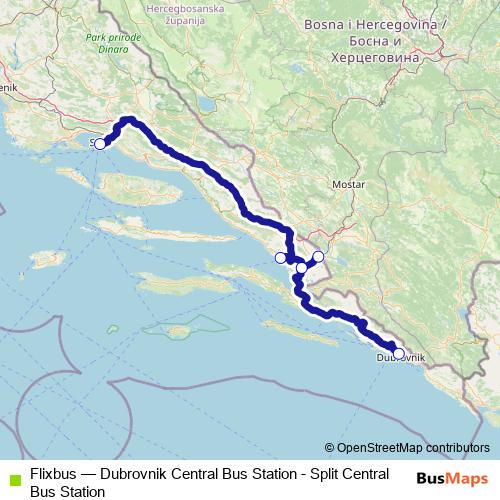 Flixbus bus Line Map