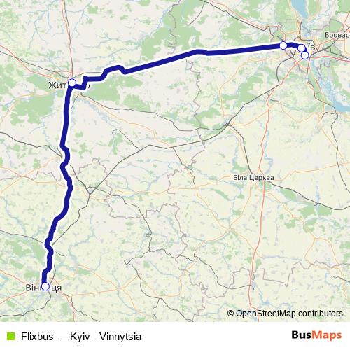 Flixbus bus Line Map