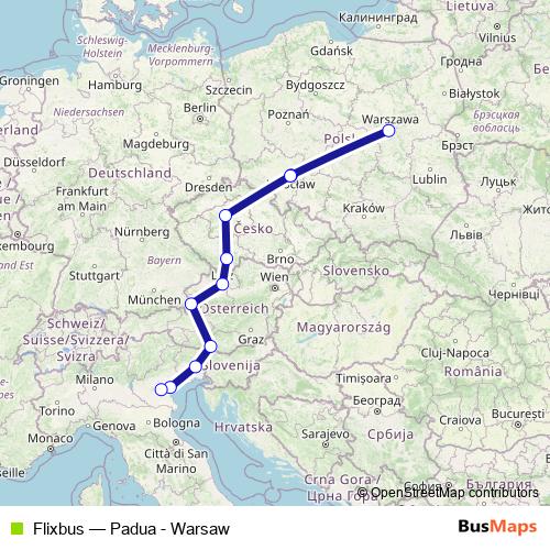 Flixbus bus Line Map