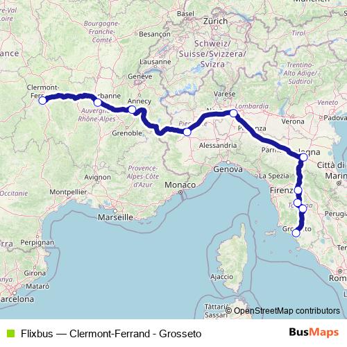 Flixbus bus Line Map