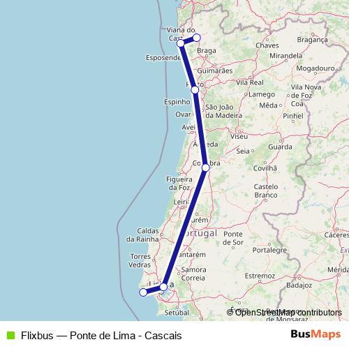 Flixbus bus Line Map