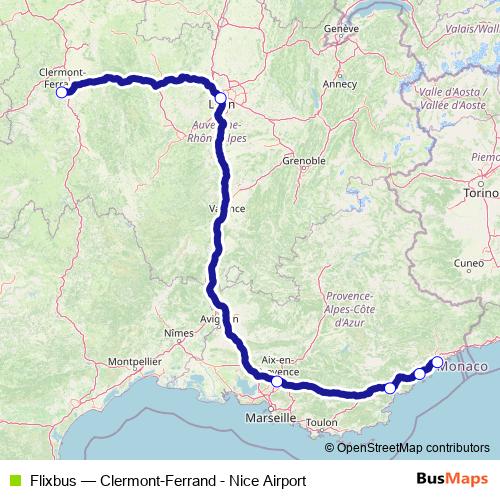 Flixbus bus Line Map