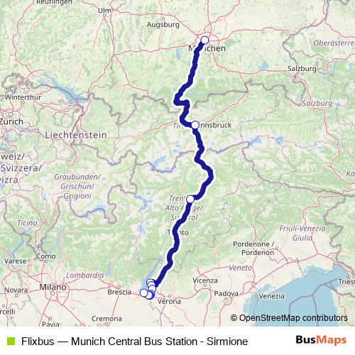Flixbus bus Line Map