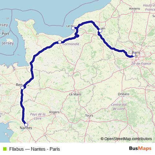 Flixbus bus Line Map