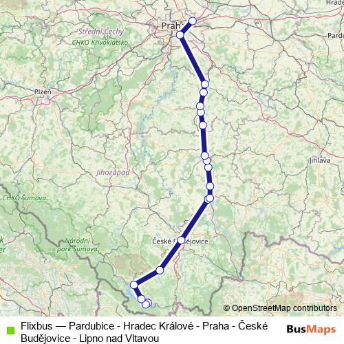 Flixbus bus Line Map