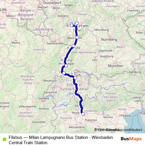 Flixbus bus Line Map