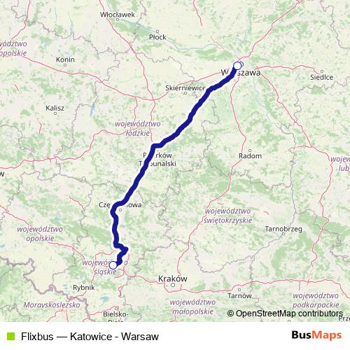 Flixbus bus Line Map
