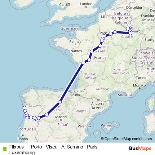 Flixbus bus Line Map
