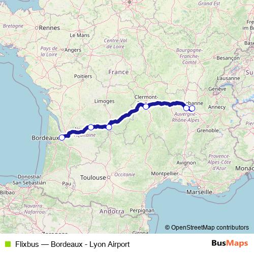 Flixbus bus Line Map