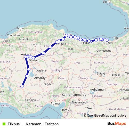 Flixbus bus Line Map
