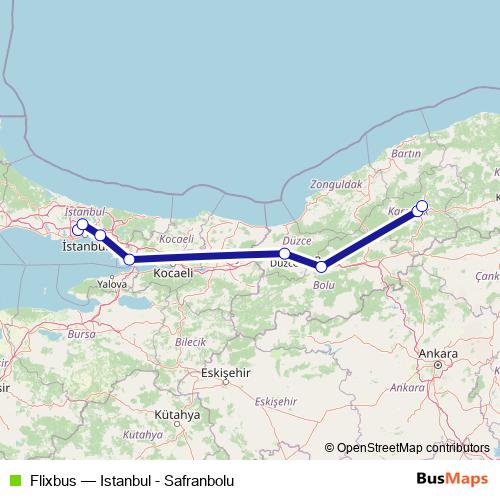 Flixbus bus Line Map