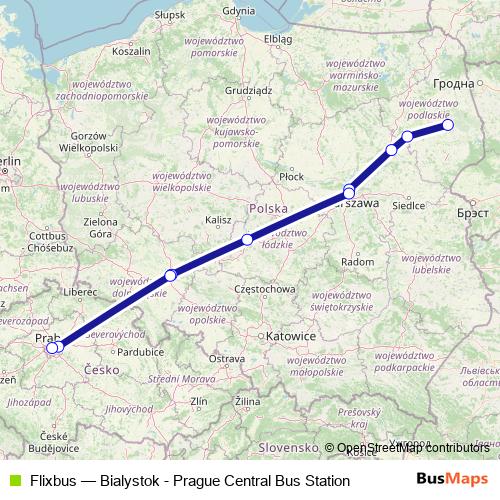 Flixbus bus Line Map