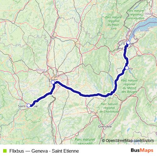 Flixbus bus Line Map