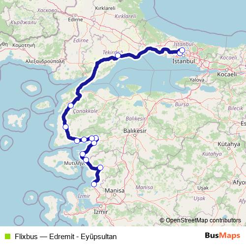 Flixbus bus Line Map