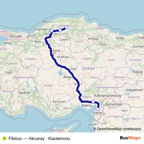 Flixbus bus Line Map