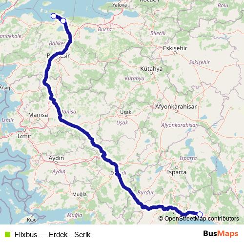 Flixbus bus Line Map