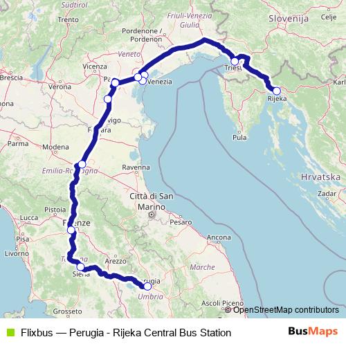 Flixbus bus Line Map