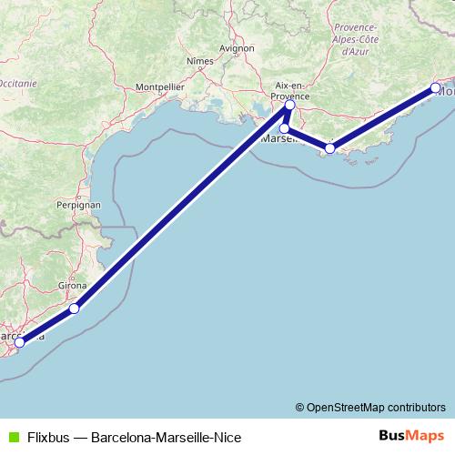 Flixbus bus Line Map