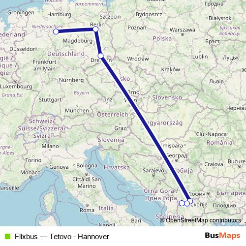 Flixbus bus Line Map