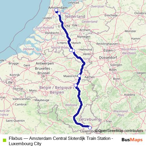 Flixbus bus Line Map