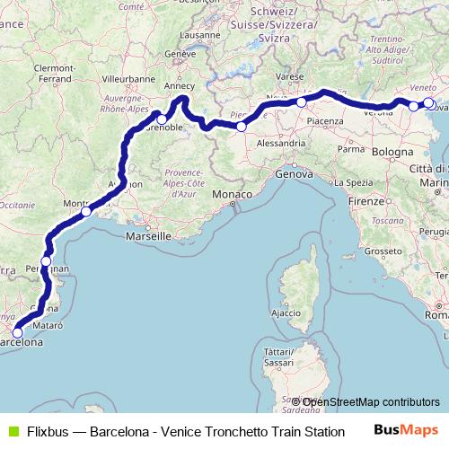 Flixbus bus Line Map