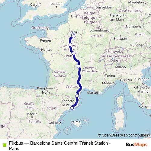 Flixbus bus Line Map