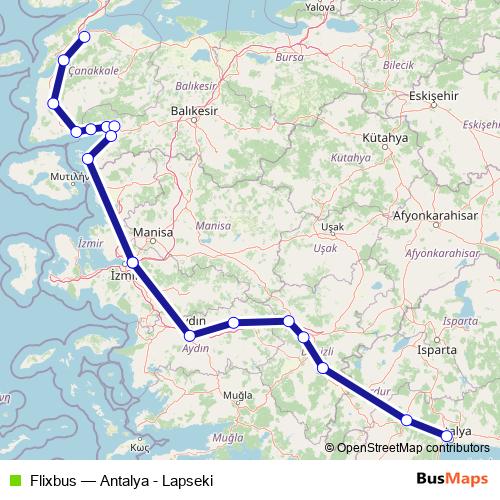 Flixbus bus Line Map