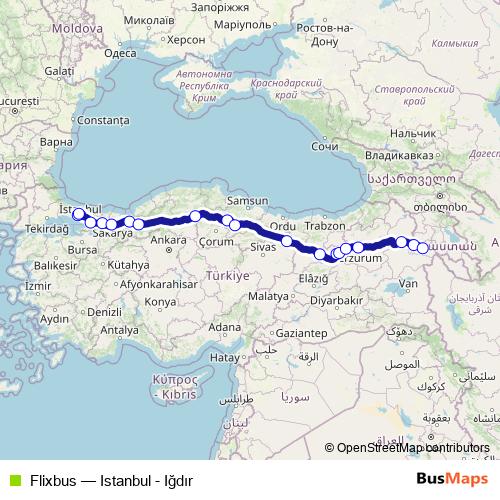 Flixbus bus Line Map