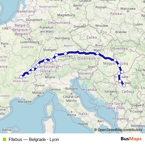 Flixbus bus Line Map