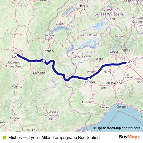 Flixbus bus Line Map