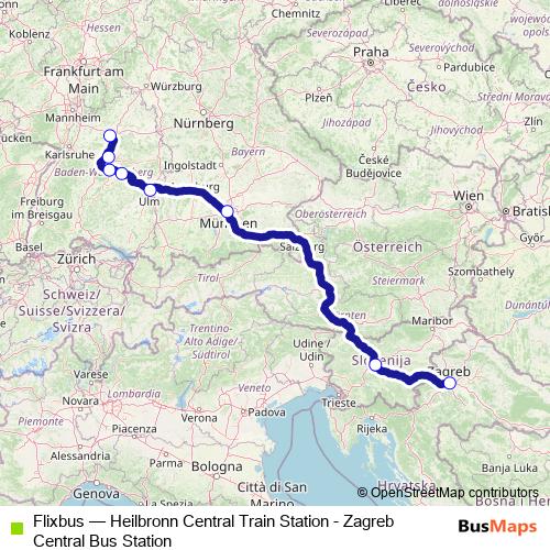Flixbus bus Line Map
