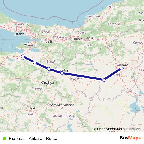 Flixbus bus Line Map