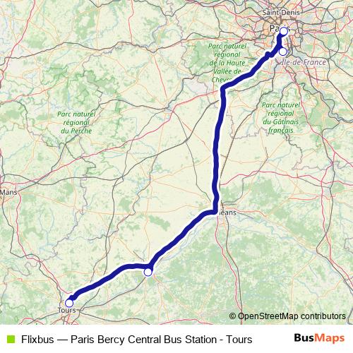 Flixbus bus Line Map