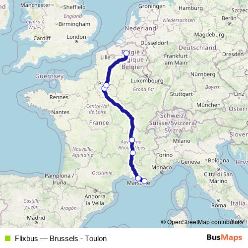 Flixbus bus Line Map