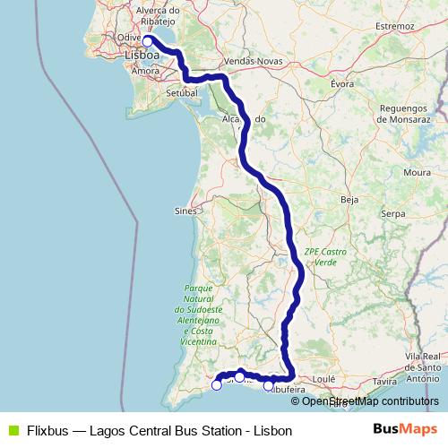 Flixbus bus Line Map