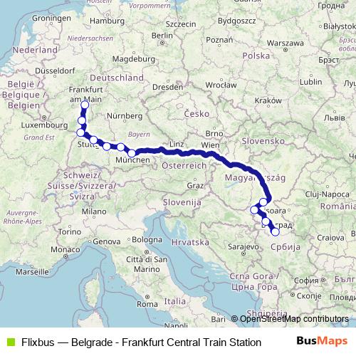 Flixbus bus Line Map