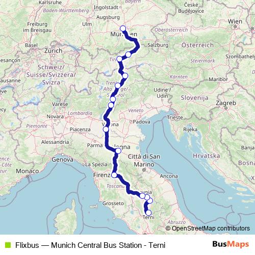 Flixbus bus Line Map