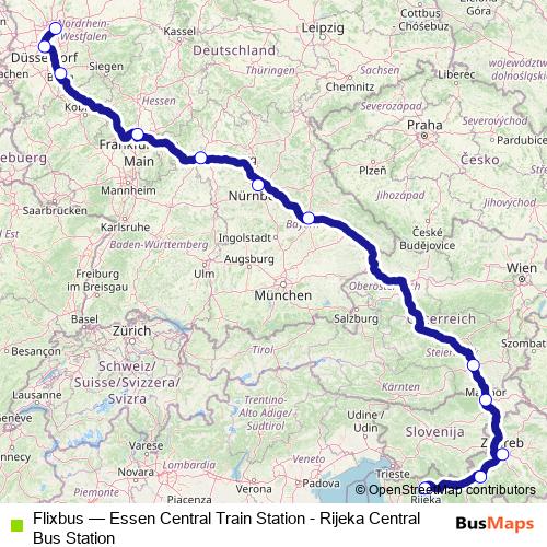 Flixbus bus Line Map