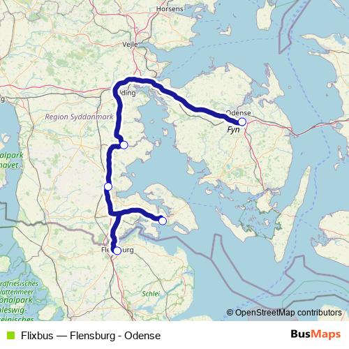 Flixbus bus Line Map